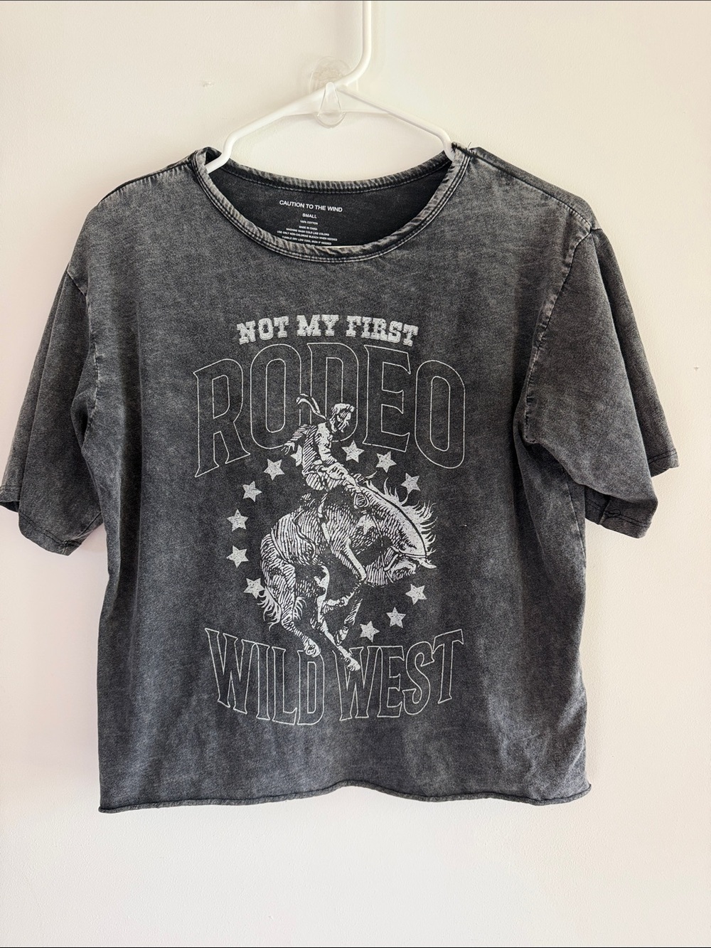 Women's Black Washed Rodeo Graphic Tee